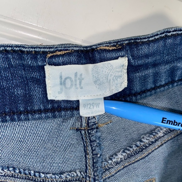 Jolt Ladies Ruffled Bottom Zip Jr Jean Shorts Jr Sz 9 Available New w tags - Picture 9 of 13